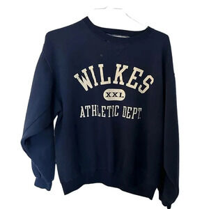 Vintage Wilkes University Crew Neck Wilkes Athletic Dept. Sweatshirts Size XL